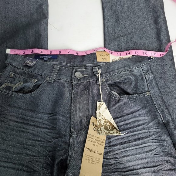 Sacred Cult Men's Metallic Blue Jeans 30x30 New - Picture 7 of 8